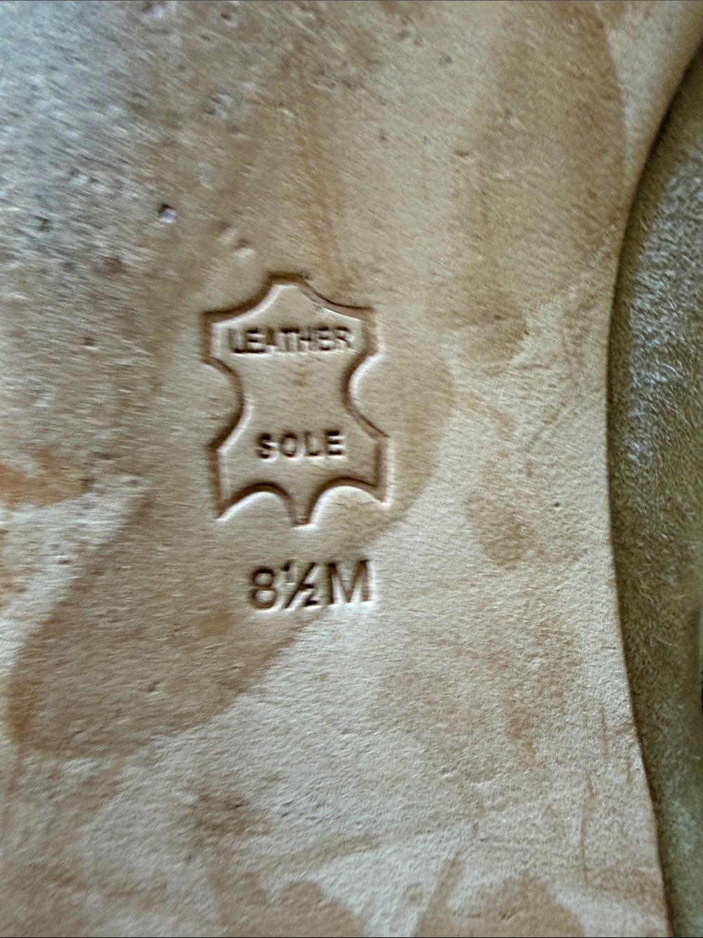 Tory Burch Georgia | Natural Tan Suede | Logo Square-Toe Flats - Picture 5 of 5